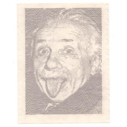 Albert Einstein ASCII Art Retro Bilder Druck